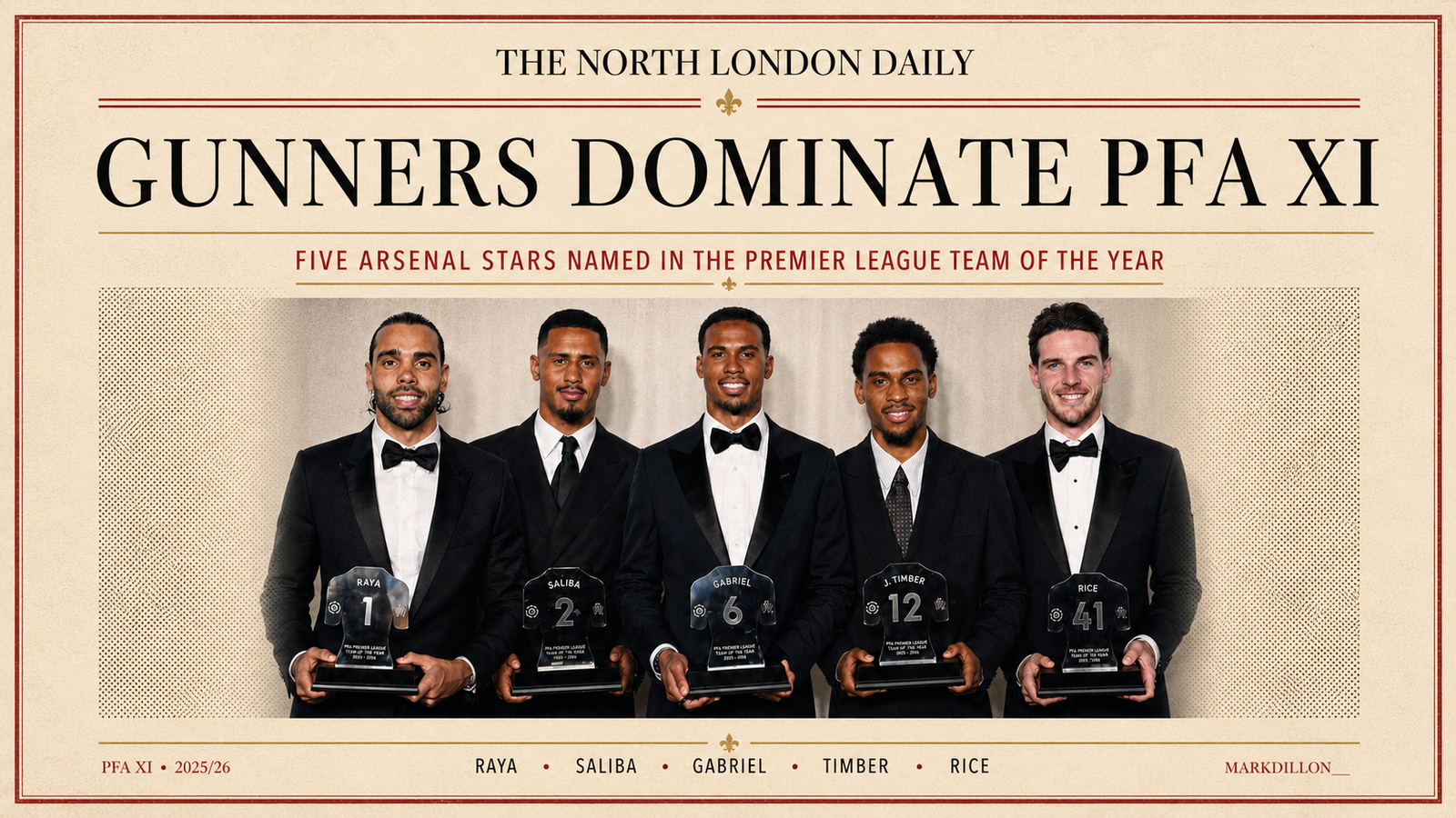 GUNNERS DOMINATE PFA XI